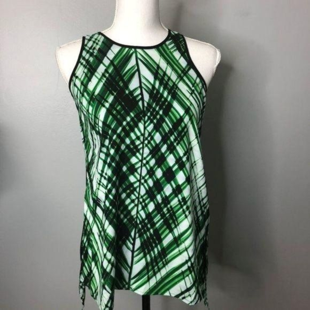 Vince Camuto Green‎ Black Blouse Tank XS